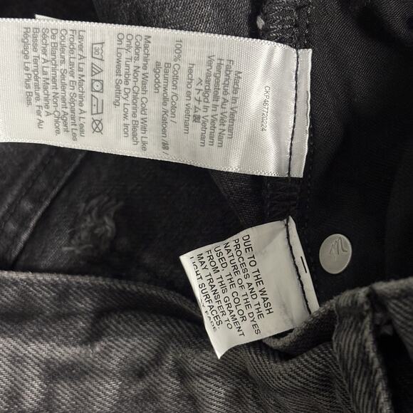 MADEWELL The Slougchy Boyjean Black Denim Jeans Pants Dark 26 - Picture 9 of 12